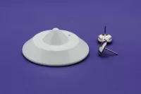 8.2 MHz Large Cone Tag & Dome Pin(PK:200pc, White, Strong Lock)