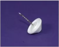 Pin 16mm Conical PVC (Pk:1000pc, White, Grooved)