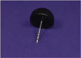 Pin 16mm Dome Safety(pk: 1000pc, Black, Grooved)